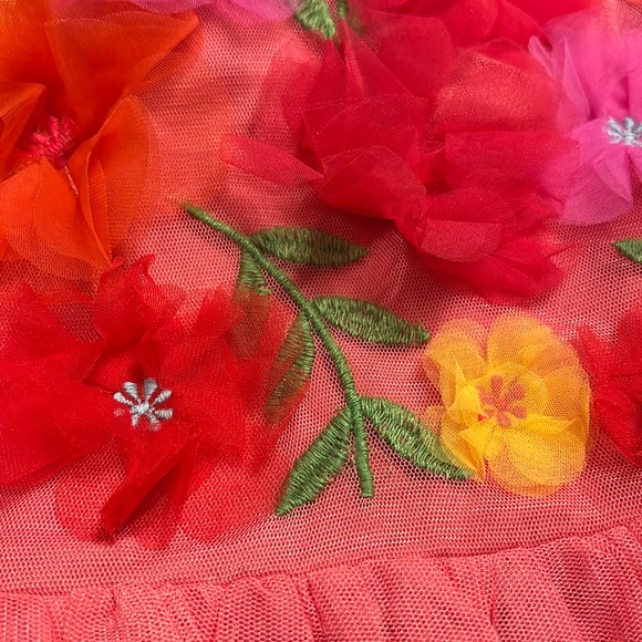Mini Boden Appliqué Floral Tulle Dress - Picture 3 of 10